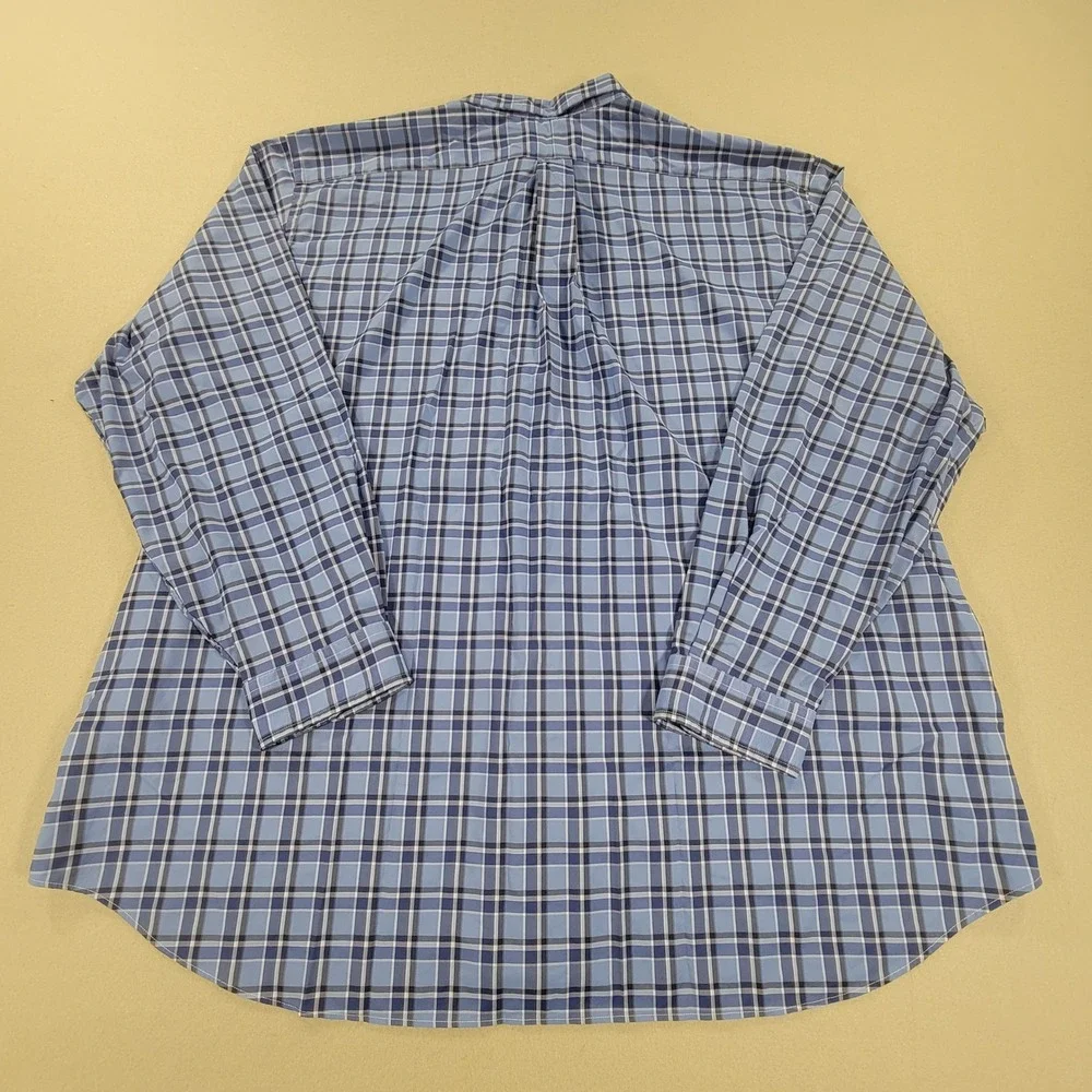 Polo Ralph Lauren Performance Button Down Shirt Plaid Lightweight Men's 3XB Blue